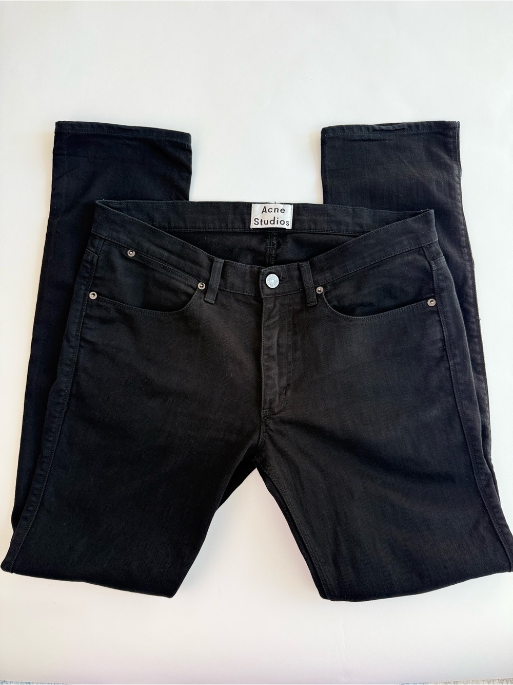 Acne Studios Max Stay Cash Jeans Black Slim Fit 33/32